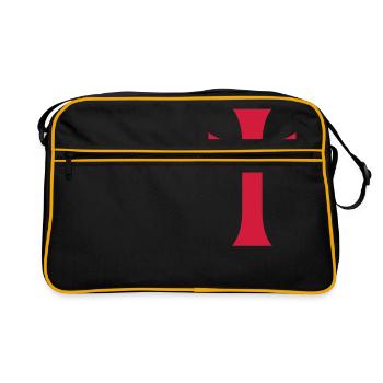croix chrétienne - Sac Retro - noir/or - Devant