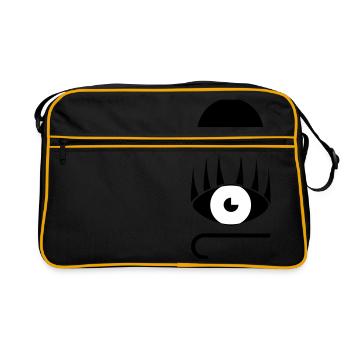 Eye Hat Stick Abstract Gift Idea Graphiques - Sac Retro - noir/or - Devant