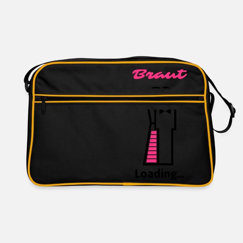 Braut Loading... - Retro Tasche - Schwarz/Gold