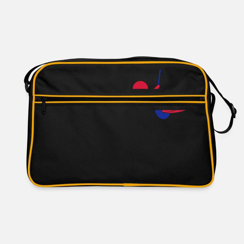 Kind sitzt auf einer Schaukel Retro Tasche
