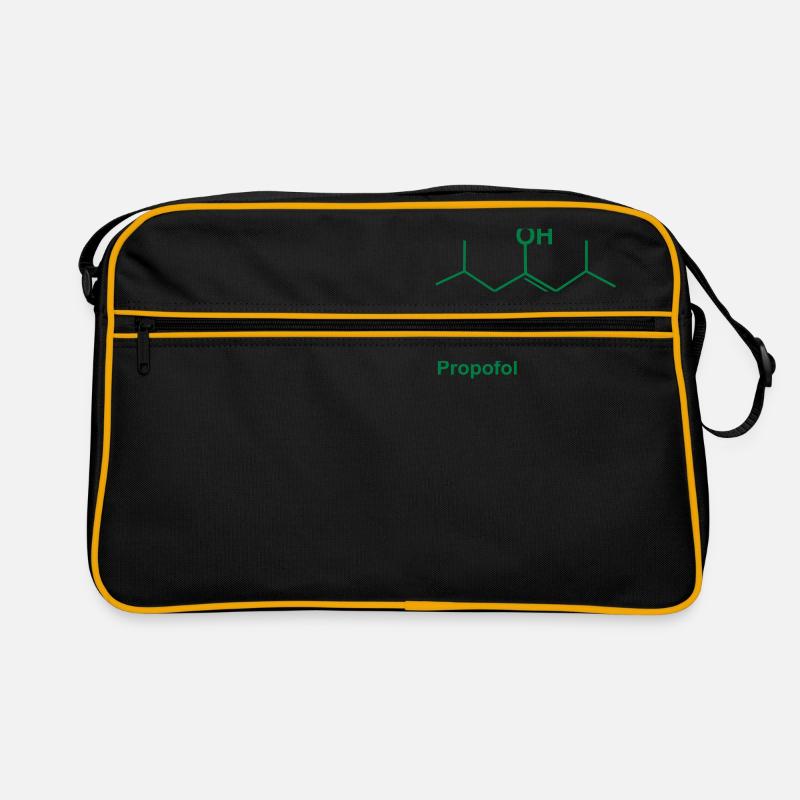 Propofol grün - Retro Tasche - Schwarz/Gold