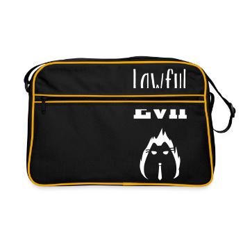 Pen and paper cat lawful evil - Retro Tasche - Schwarz/Gold - Vorne