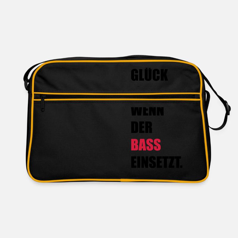 Musik - Retro Tasche - Schwarz/Gold