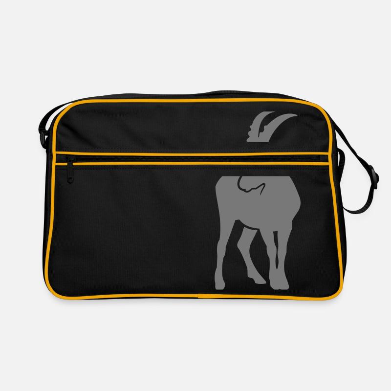 Ziegenbock Steinbock Bock Widder Retro Tasche
