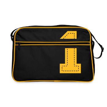number one patch - Retro Bag - black/gold - Front