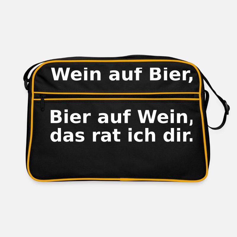 Wein auf Bier, das rat ich dir. Retro Tasche