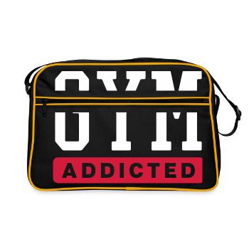 GYM ADDICT - Retro Tasche - Schwarz/Gold - Vorne