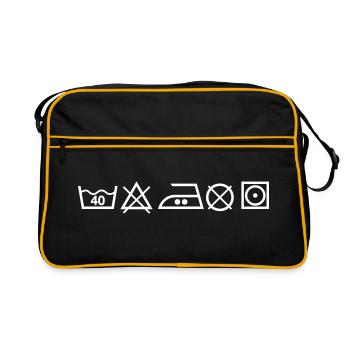 Washing Instructions - Retro Bag - black/gold - Front