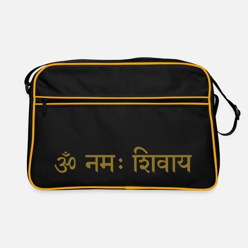 om_namah_shivaya - Retro Tasche - Schwarz/Gold