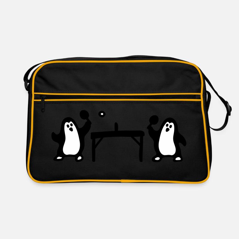 Pinguin Tischtennis Retro Tasche