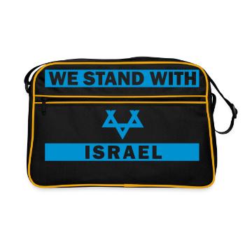 Nous sommes avec ISRAEL - Sac Retro - noir/or - Devant