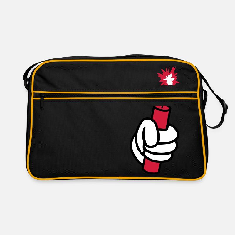 hand held tnt dynamite explode ex Retro Bag