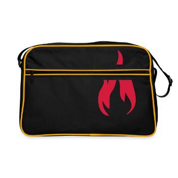 1c Fire Fire Fire - Sac Retro - noir/or - Devant