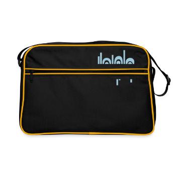Abstract wave / 70s pattern - Retro Bag - black/gold - Front