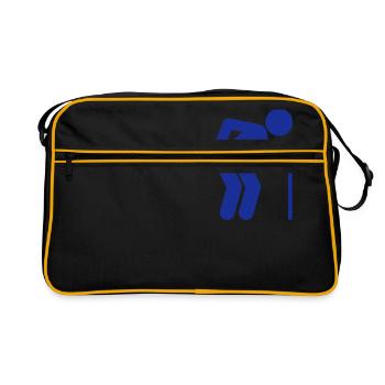 A man age at retirement age - Retro Bag - black/gold - Front