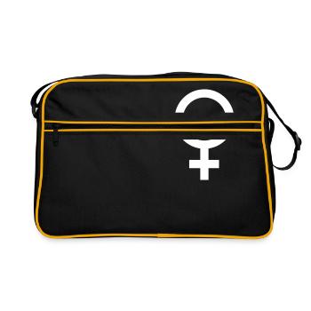 female symbol - Sac Retro - noir/or - Devant