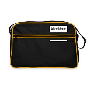 Les enseignants peuvent mettre en danger votre - Sac Retro - noir/or - Devant