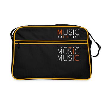 MUSIC - Retro Tasche - Schwarz/Gold - Vorne