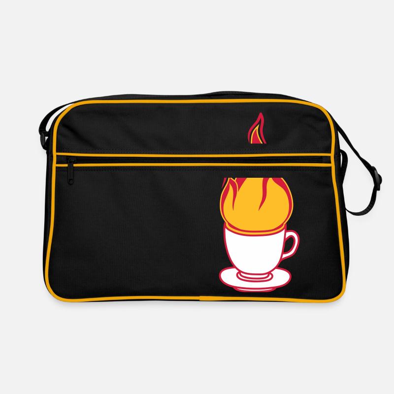 kaffee tee tasse kuchen trinken durst cafe lecker Retro Tasche
