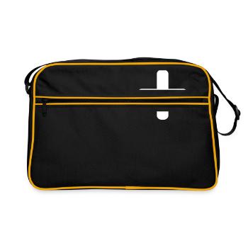 Symbole plus pour les mathématiques - Sac Retro - noir/or - Devant