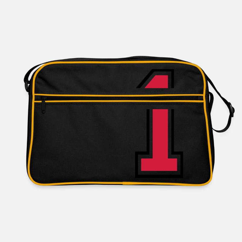 Zahl Eins - 1 Retro Tasche