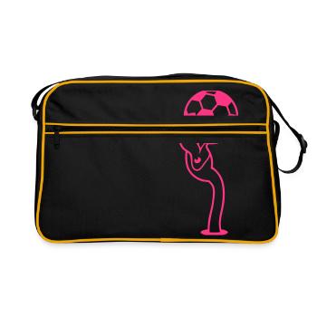 hole ground soccer club play ball kicker lac - Retro Bag - black/gold - Front