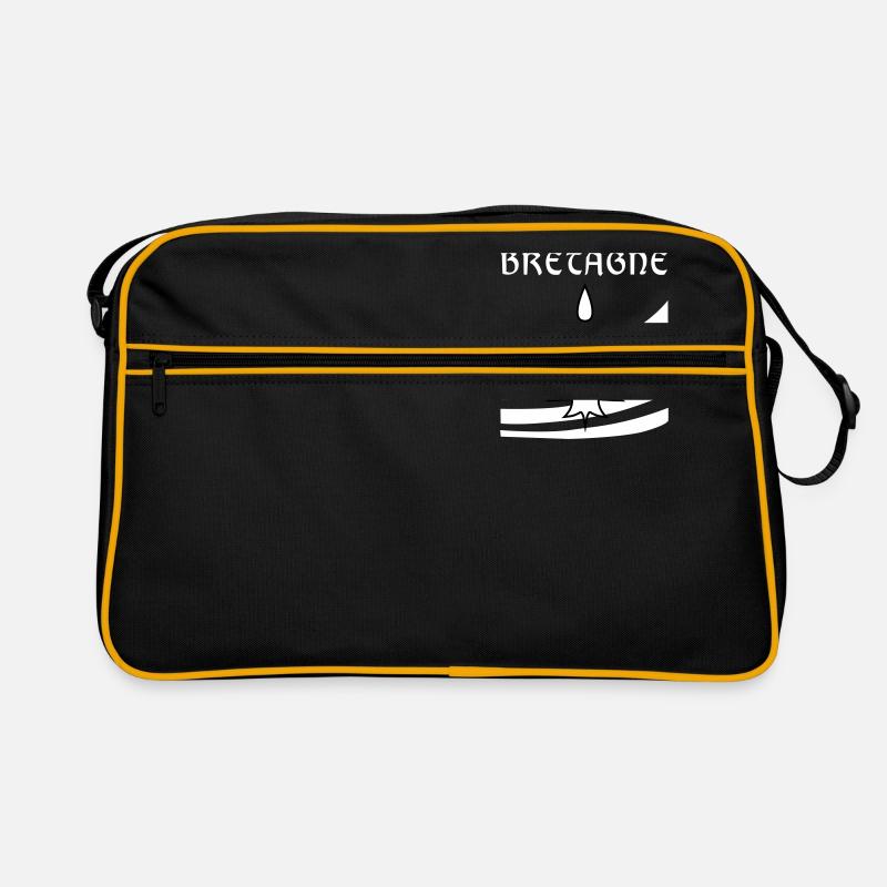 Bretagne blason - Sac Retro - noir/or