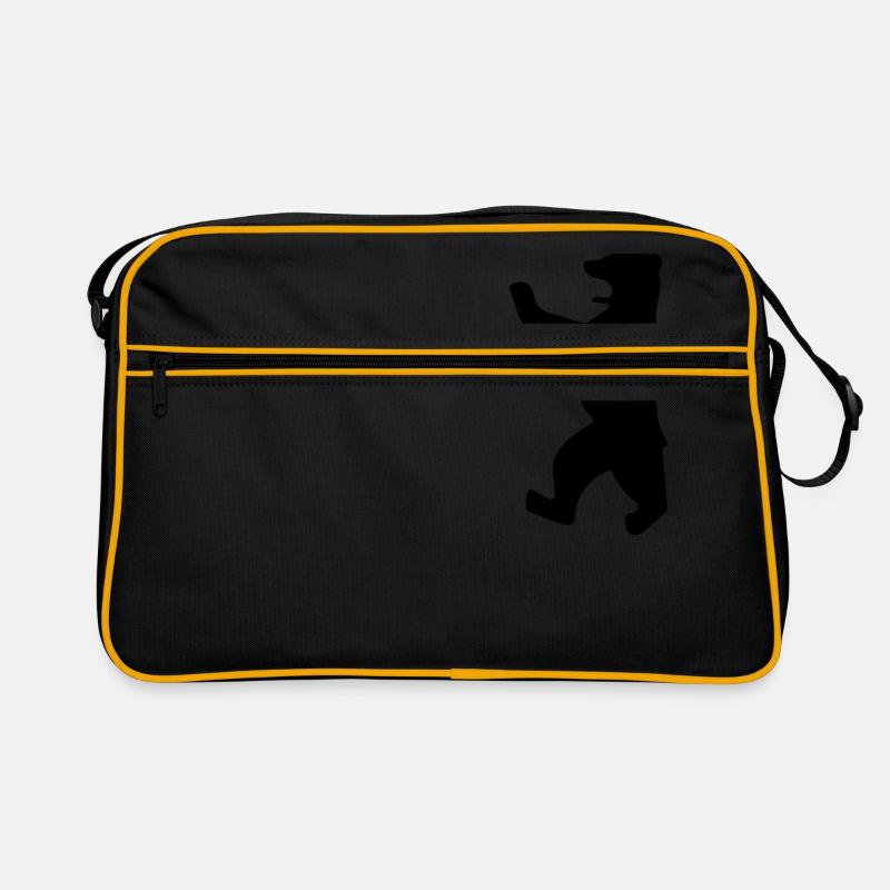 Berliner Bär - Retro Tasche - Schwarz/Gold