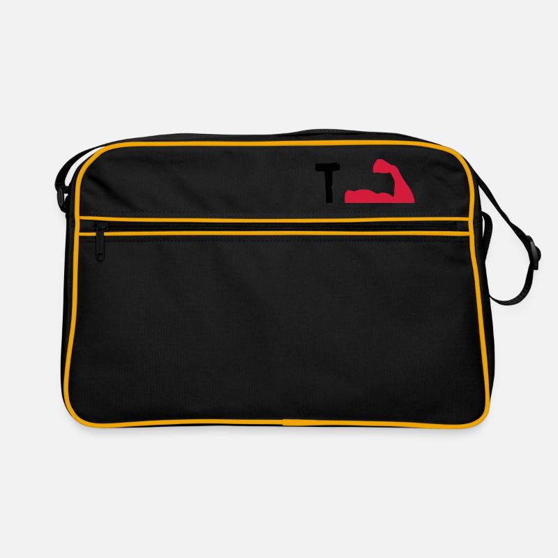 I love calisthenics_red - Retro Bag - black/gold