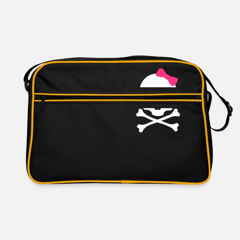 Kleinen Mädchen Totenkopf Retro Tasche