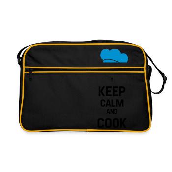 Cook with Moustache - Sac Retro - noir/or - Devant