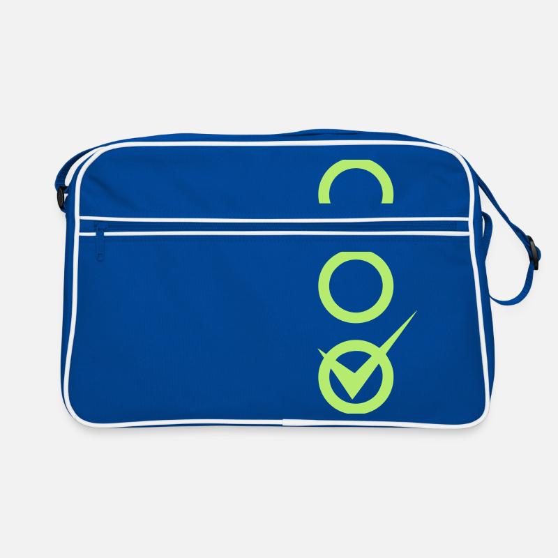 box tick ok valid add text Retro Bag