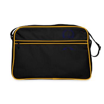 dead head cross ax skull - Retro Bag - black/gold - Front