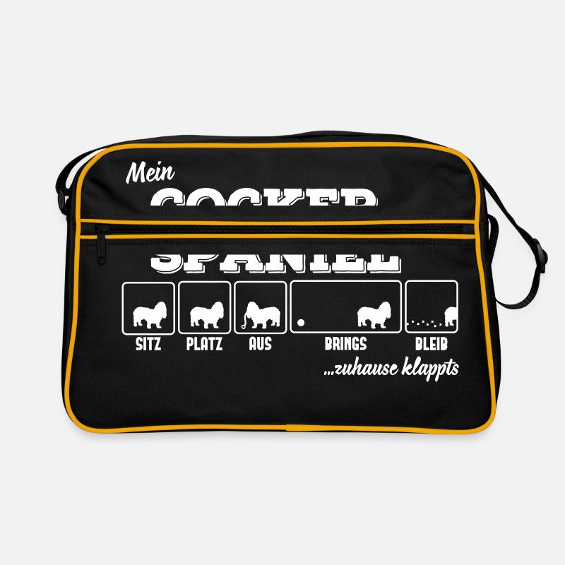Mein Cocker Spaniel - zuhause klappts Retro Tasche