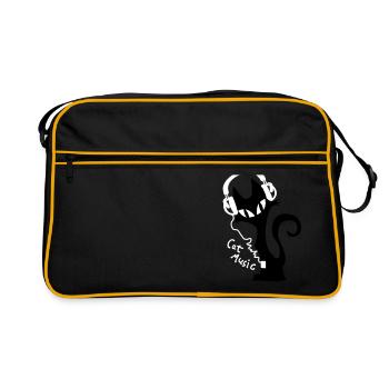 Cat Cat Music Headphones Music Headphones - Sac Retro - noir/or - Devant