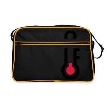 Icône d'icône de température du thermostat - Sac Retro - noir/or - Devant