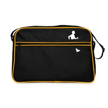 running male - Sac Retro - noir/or - Devant