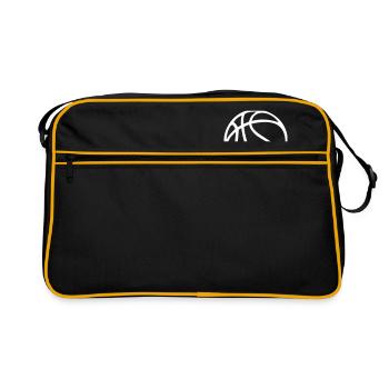 Basketball Icon - Retro Tasche - Schwarz/Gold - Vorne