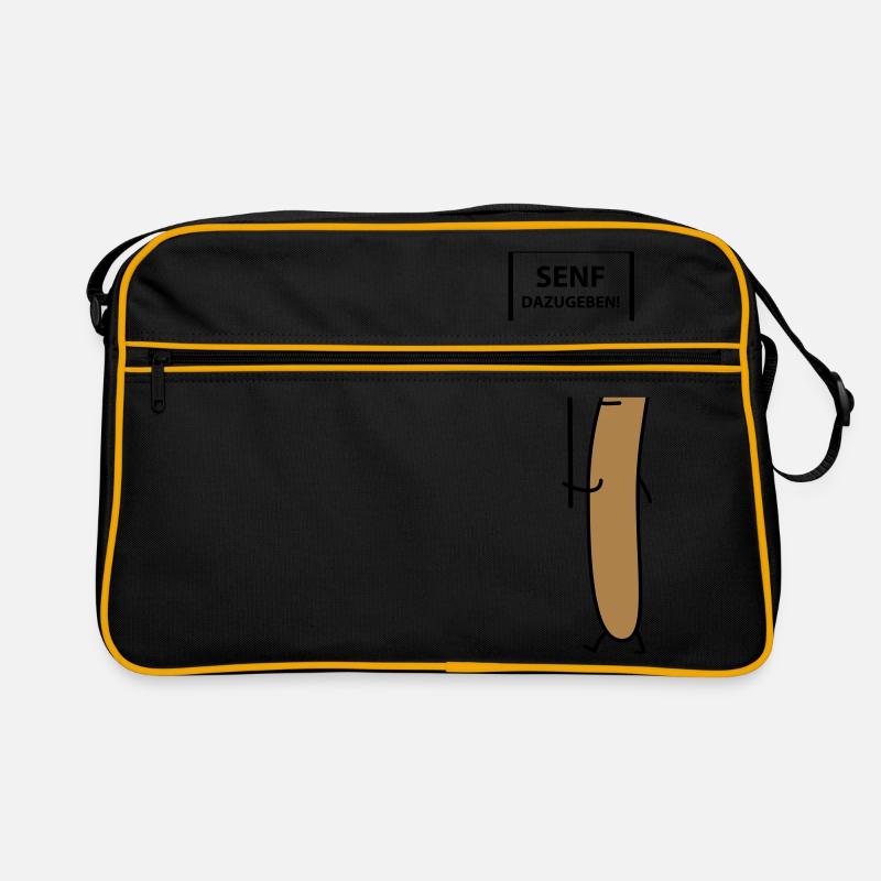 Senf dazugeben - Retro Tasche - Schwarz/Gold