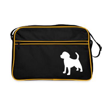 Beagle icon - Retro Bag - black/gold - Front