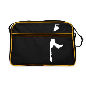 Sylt - Retro Tasche - Schwarz/Gold - Vorne