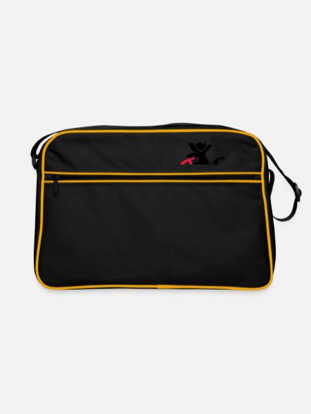 pi-rat / Pi-Ratte (e, 2c) - Retro Bag - black/gold - Front