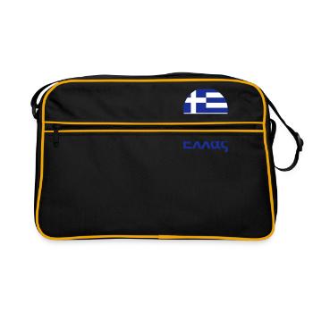 grec ellas logo - Sac Retro - noir/or - Devant