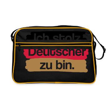 Je suis fier d'être allemand. - Sac Retro - noir/or - Devant