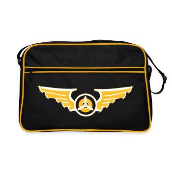 Symbole de l’aviation Pilote d’avion de balançoire de l’armée de l’air - Sac Retro - noir/or - Devant