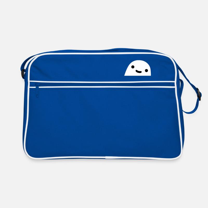 fantôme en blanc souriant Sac Retro