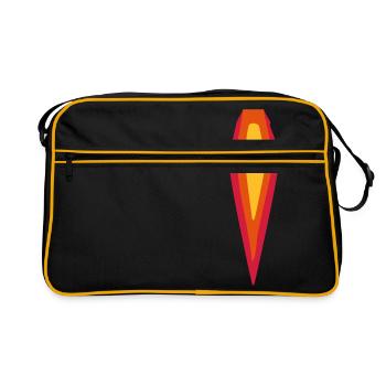 flamme - Sac Retro - noir/or - Devant