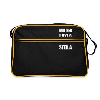 Avec Layla, vous allez raide - Sac Retro - noir/or - Devant