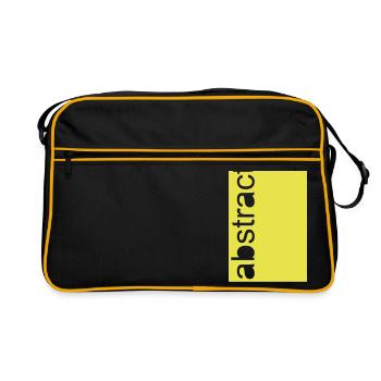 abstract yellow - Retro Tasche - Schwarz/Gold - Vorne