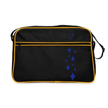 Check pattern glitter cloud - Retro Bag - black/gold - Front